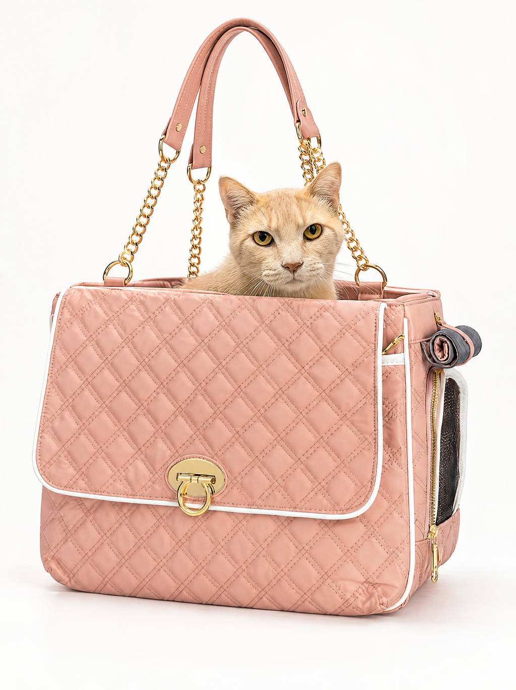 Leather Pet Carrier Tote Bag