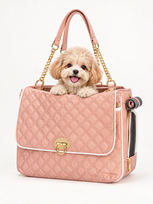 Leather Pet Carrier Tote Bag